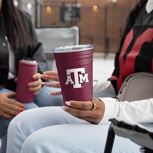 Image of Logo Brands NCAA 22 oz Stainless Steel Tailgate Cup -Double Wall Vacuum-Sealed Durable For Hot & Cold Drinks, Perfect for Gameday & Tailgating