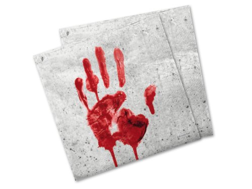 DH-Konzept 20 Servietten * Halloween * für Party und Geburtstag Papiertücher Napkin Kinder Geburtstag Party Fete Set Blut Horror Gruseln