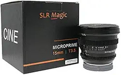 Lente cinematográfica SLR Magic 50 mm T1.2 grande abertura para câmera Sony E Mount