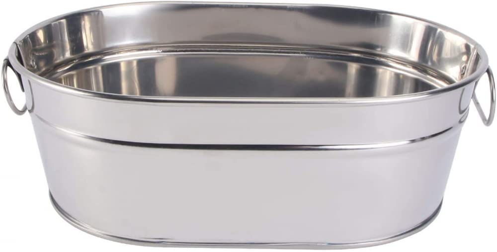 Cubo de Metal para Aperitivos de Acero Inoxidable, Cubo para Pepitas de Pollo, Plato para mariscos, contenedor, Bandeja para Servir Comida para Fiestas