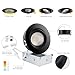 KnLnny Ware Black Recessed Lighting 4 Inch 6 Pack, Ajustable Eyeball Gimbal canless recessed Lights with Junction Box,9W 750LM,Dimmable,5CCT Selectable,Air Tight