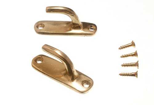 One Stop DIY Raffhalter für Vorhänge, modern, massives Messing, 45 x 10 x 25 mm, 100 Stück