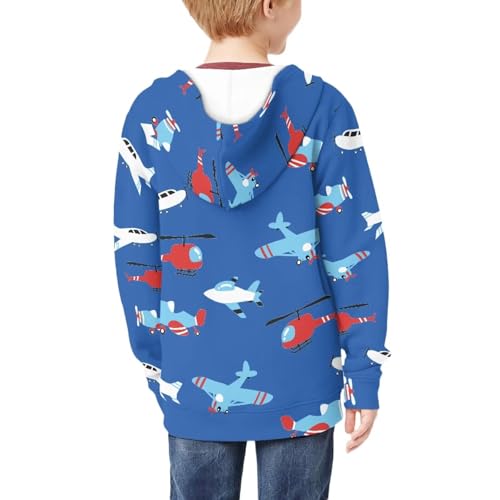 Hoodies for Boys Size 6-16 Long Sleeve Zip Up Hooded Sweatshirt Breathable Thermal Jacket with Pockets Fall Outfits2