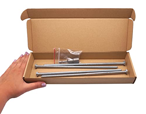 SKIR'CO (4 pcs) DIN 571 Zinc Plated Steel Hexagon Wood Screws M8 x 260 mm, Coach Screws, Hex Screw, Lag Bolts (With Magnetic Hex Bit) - Image 4