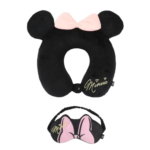 Image of Bioworld Disney Minnie Mouse-Inspired 3-Piece Neck Pillow Eye Mask Set