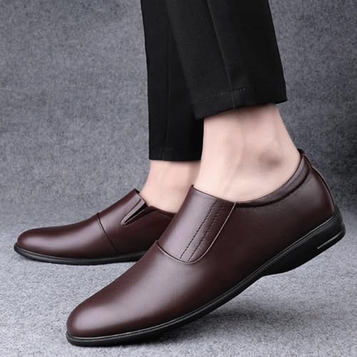 Premium Men's Breathable Leather Oxford Shoes Slip-On for Work, Office, and Weddings2