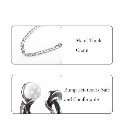 Body Chain Body Clamps with Chain Stainless Steel Body Clip Funny Body Ring Body Clamps Body Clip Non-Piercing Chain Non Piercing Body Jewelry for Women Men4