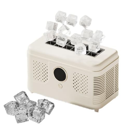 Mini Fabricadora de Hielo Portátil para Mesada Blanca miniatura 1