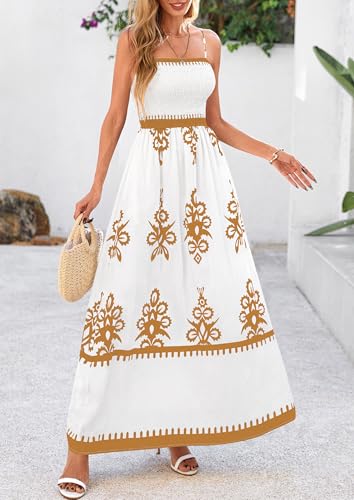 Image of PRETTYGARDEN Women's Summer Boho Maxi Dress Floral Sundresses