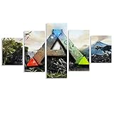 LIULANG Ark Survival Evolved Poster dekorative Malerei Leinwand Wandkunst Wohnzimmer Poster Schlafzimmer Malerei 50Wx26H