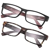 Gafas de lectura con luz azul para mujeres y hombres, aumento 2.0 con protección UV, gafas antideslumbrantes para computadora