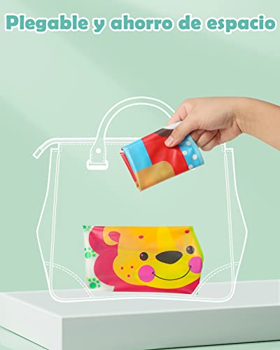 Lictin 8 Unisexos Baberos Impermeable EVA para Bebé con Dibujos Animados para Niños/Niñas,6-72 meses