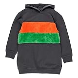 Anthracite boboli Vestido Felpa elástica de niña Modelo 411129