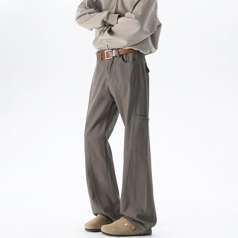 Men's Jeans Spring Vintage Workwear Denim Pants Loose Fit Trousers2