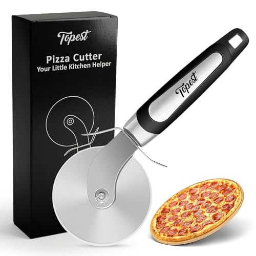 Stainless Steel Pizza Cutter Wheel | Sharp Pizza Slicer with Comfortable Grip Non-Slip Handle | Suitable for Cutting Homemade Pizza Bread Cake [Pizza Oven Accessories]