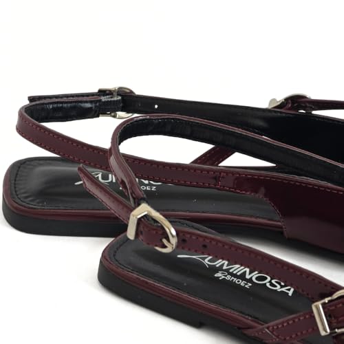 LUMINOSA Women’s Chic Slingback Flats with Buckle Detail4