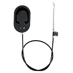 EXCEART Universal Aluminum Metal Pull Recliner Handle Chair Release Lever Replacement Metal Handle with Spring and Cable (Black, Handle with 96cm Cable)