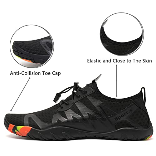 Image of WateLves Water Shoes Mens Womens Barefoot Beach Swim Shoes Quick-Dry Aqua Socks Pool Shoes for Surf Yoga Water Aerobics