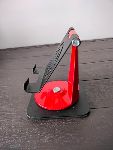 Image of Design Mobile Phone Metal Stand /Holder for Smartphones Cell Phone and Tablet Lightweight Metal Mobile Stand | Angle Adjustable Desk Phone Holder | Sturdy Anti Slip Base | Compatible with iPhone,