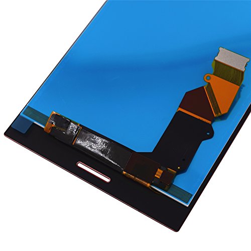 Image of LCD Screen Display with Digitizer Touch Panel Without Bezel Frame Compatible with Sony Xperia XZ G8141 G8142(Red)