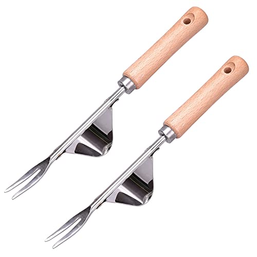【Materiali di alta qualità】 Gli strumenti per diserbo da giardino sono realizzati in robusto acciaio inossidabile, quindi presentano la massima resistenza e resistenza alla flessione. Durevole, resistente alla ruggine. Manico in legno monopezzo, liscio, senza sbavature, possiede una buona presa.