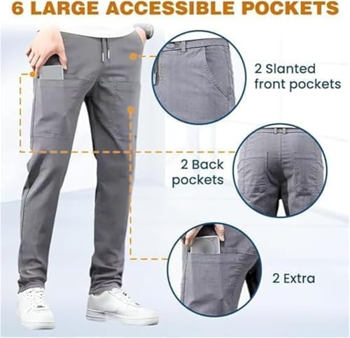Sirmale Multipants-High Stretch Multi-Pocket Durable Cargo Pants, Comfort Fit Waterproof Cargos Pant Workout Joggers2