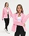 Argstar Women's Fleece Jacket, Lightweight Full Zip Classic Soft Casual Recreation Coat with Zipper Pockets Pink XL