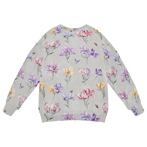 JUNZAN Safari Freesia Gray Big Girls Hooded Sweatshirt Fleece Fall Tops Shirts Sports 4T2