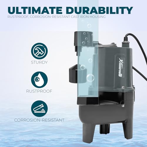 image for XtremepowerUS 3/4HP Submersible Sump Sewage Pump 8400 GPH Stainless St