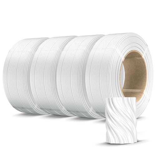Image of SUNLU 500g Silk PLA Filament Refill, 0.5KG /Roll, Silk White*4