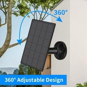 Miniatura 3 de StartVision Panel solar para cámara de seguridad, panel solar de 5 V 3.5 W con puerto micro USB y USB-C, alimentación continua para cámara de