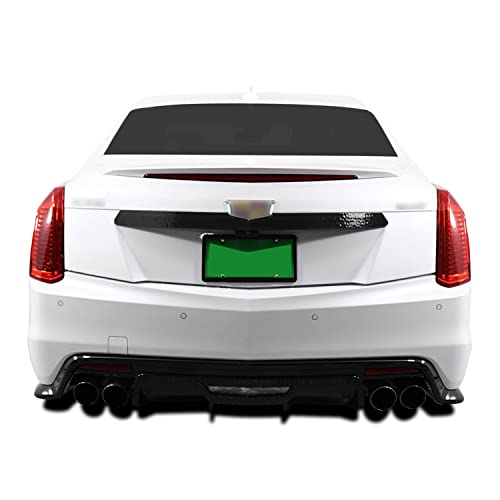 Trunk Trim Chrome Delete Vinyl Blackout Overlay Wrap Kit Compatible with Cadillac CTS 2014 2015 2016 2017 2018 2019 - Gloss Black