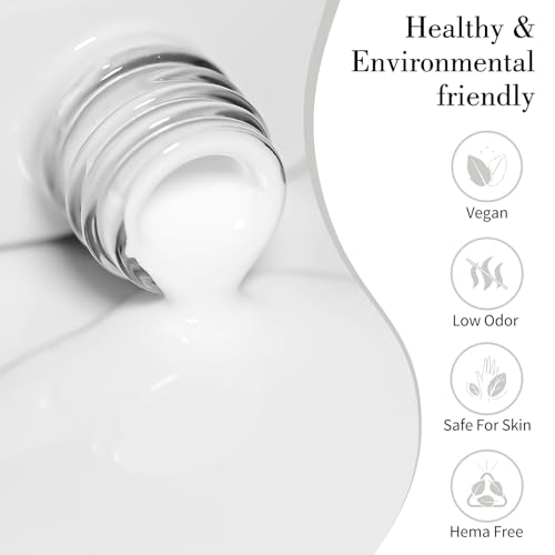 Image of CANNI 9ml Jelly Milky White Gel Nail Polish, High Gloss UV LED Soak Off Gel