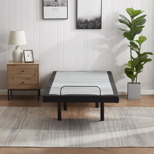 Image of Nestl S1000 Twin XL Adjustable Bed Frame, Twin Adjustable Bed Base with Wireless Remote, Head and Foot Incline, Zero Gravity, Anti Snore, Zero Clearance, Okin Motors