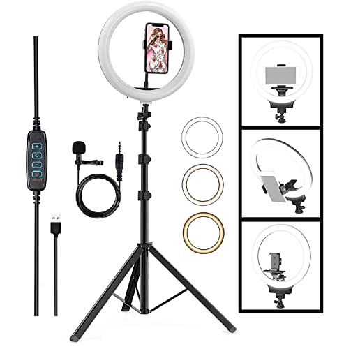 JNKC 14″ Selfie LED Ring Light, Phone Holder,7 Feet Long Stand 360 degree 5 meter long collar mic Kit Best for YouTube Makeup Camera for Beauty Parlor Saloon Studio Video Shooting (14″ Ring light Tripod + Mic) JNKC 14″ Selfie LED Ring Light, Phone Holder,7 Feet Long Stand 360 degree 5 meter long collar mic Kit Best for YouTube Makeup Camera for Beauty Parlor Saloon Studio Video Shooting (14″ Ring light Tripod + Mic)