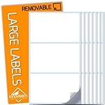 Large Labels for Storage Boxes - 45 Pack Large Sticky Labels, Waterproof, Removable, Easy Peel Off, Self Adhesive, Multipurpose, White Stickers, 102 x 62mm, Ideal for Moving & Organizing by Innoveem