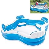 Diseño fino: la piscina inflable cuenta con 2 portavasos, lo que hace que la piscina sea más útil.