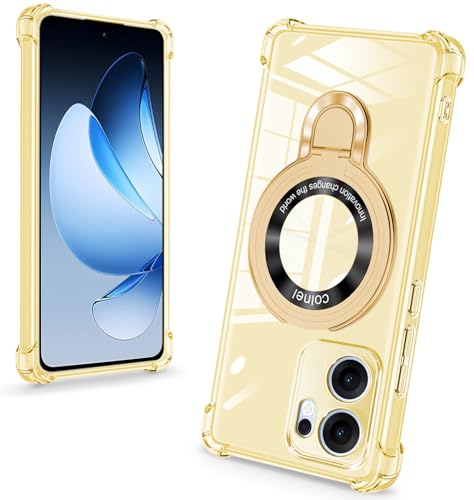 baodunwei OPPO Reno13 A �P�[�X �N���A �����O�t�� MagSafe�Ή� �}�O�l�b�g���� �c�����Ή� �A�W���X�^�u���X�^���h �l�p�G�A�N�b�V���� �ϏՌ� CPH2699 / A501OP �J�o�[ �Ռ��z���|�P�b�g���� TPU ���^�y��