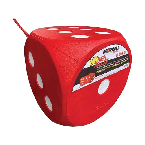 Image of Morrell High Roller Foam Archery Target, 6-Sided Cube w / 21 Bullseyes and Carry Handle - Portable Backyard Target for Broadheads, Field Points, Compound Bows and Crossbows