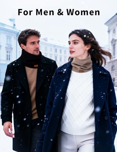 Beesgarden Winter Halsschlauch Schlauchschal Herren Damen für Outdoor Wintersportaktivitäten Skifahren Spaziergänge Fahren Radfahren, Schal Halswärmer Halstuch Gesichtsschal, 1 Grußkarte - Kaki