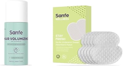Hair Volumizing Dry Shampoo - 25ml Underarm Sweat Absorbent Patch Prevents Stains Absorbs Sweat & Unpleasant Odour 8 hr odour control stain free ultra thin 5 Pairs
