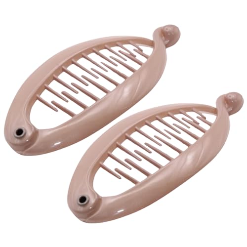 Parcelona French Effortless Mini Blush Pink 3.25"Ponytail Banana Hair Clips