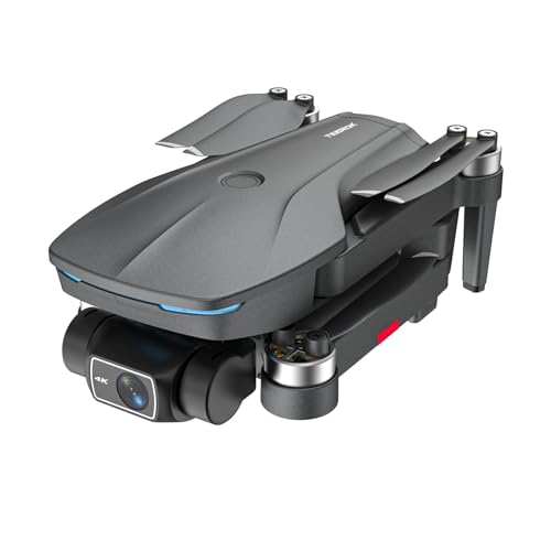 Drones con Camara 4K EIS Profesional Transmisión en Vivo 5G, TEEROK Plegable Drones con GPS, 2 Ejes Gimbal, Cuadricóptero RC con Motor Brushless, Sígueme, Retorno Automático, Vuelo de 52 Minutos