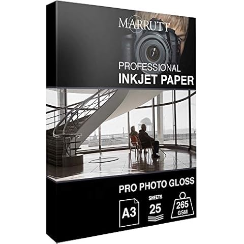 Marrutt 265gsm Pro Photo Gloss Inkjet Paper: A3-25 Sheets Cover