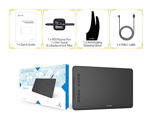 Mesa Digitalizadora XP-Pen Deco01 Tablet profissional de desenho gráfico com 8192 níveis Stylus e 8
