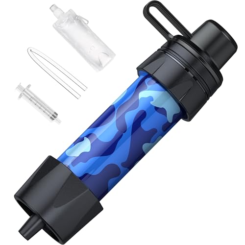 Wasserfilter Outdoor - Trinkwasserfilter für 5000 Liter gefiltertes Wasser - Karabiner und Verlängerungshalm,Trinkwasseraufbereitung die 99,99{55579d519960fc8c5cf2e69d76bc047942f9849e21917e886ec5f8502910489b} aller Keime und Bakterien abtötet,Blau Wasserfilter Outdoor - Trinkwasserfilter für 5000 Liter gefiltertes Wasser - Karabiner und Verlängerungshalm,Trinkwasseraufbereitung die 99,99{55579d519960fc8c5cf2e69d76bc047942f9849e21917e886ec5f8502910489b} aller Keime und Bakterien abtötet,Blau