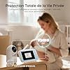BOIFUN Babyphone Camera sans WiFi ni Ondes 5" 720P IPS (Modèle Amélioré), Vision Nocturne Infrarouge Invisible, Camera Bebe 360°, Batterie Longue Durée 24h, Portée Longue Distance, Audio Clair