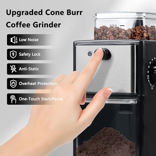 HousesAid Electric Burr Coffee Grinder, 12-Setting Multiple Brew Method by HousesAid - Used condition - Image 5
