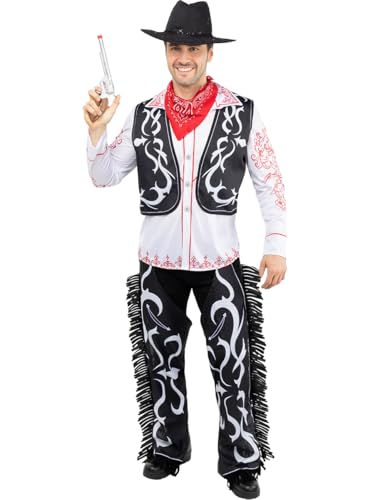 Funidelia | Disfraz de vaquero para hombre y mujer Vaqueros, Indios, Western - Disfraz para adultos y divertidos accesorios para Fiestas, Carnaval y Halloween - Talla L - Marrón