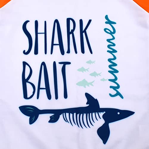 Image of Kids Short Sleeve Sunsuit Swimwear Boys Two Piece Rash-Guard-Sets Dinosaur Pattern